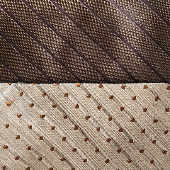 2 BANANA REPUBLIC woven silk neckties polka dot stripe shimmer men's  neckties - Picture 1 of 7